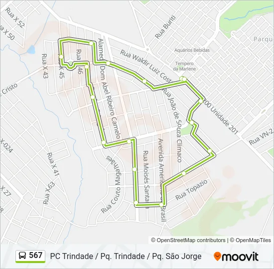 567 Bus Line Map