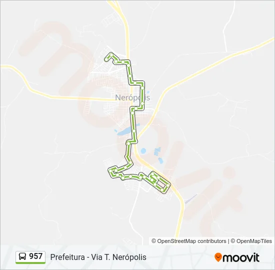 957 Bus Line Map