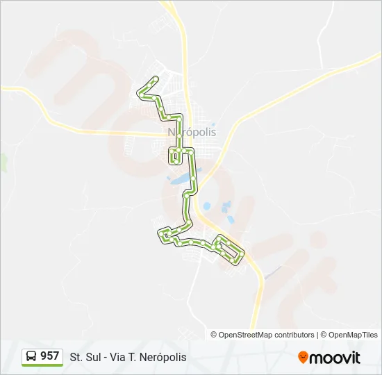 957 Bus Line Map