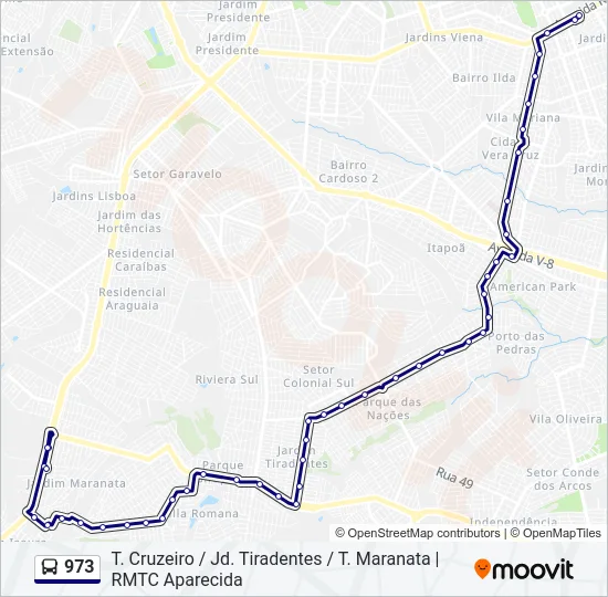 973 Bus Line Map