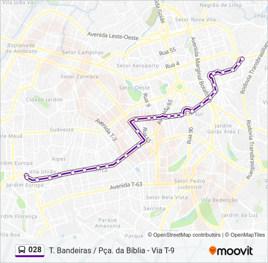 028 Bus Line Map
