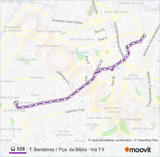 028 Bus Line Map