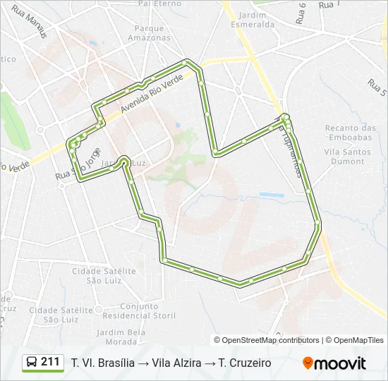 211 Bus Line Map