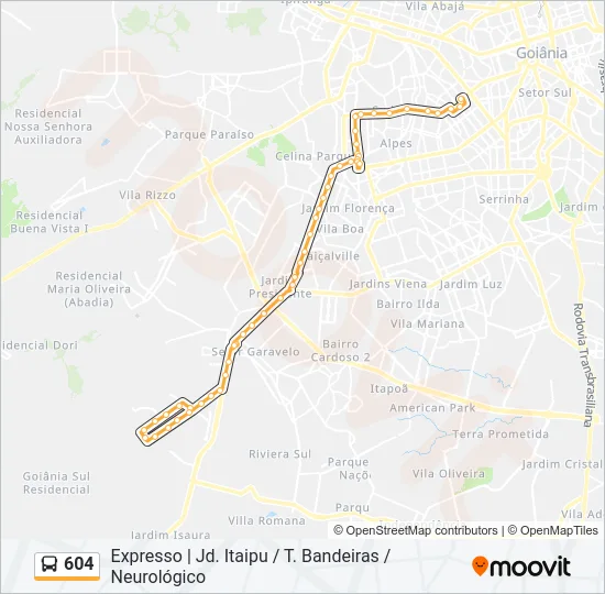 604 Bus Line Map