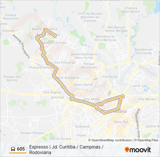 605 Bus Line Map
