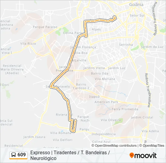 609 Bus Line Map