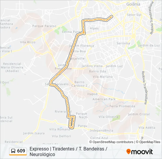 609 Bus Line Map