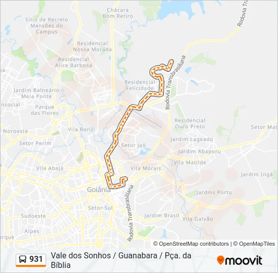 931 Bus Line Map