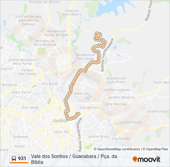 931 bus Line Map