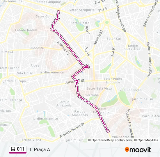 011 Bus Line Map