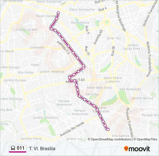 011 Bus Line Map