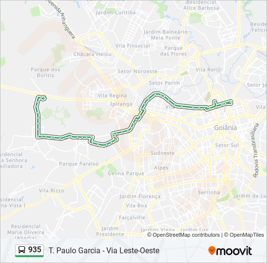 935 bus Line Map