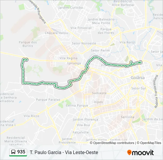 935 Bus Line Map