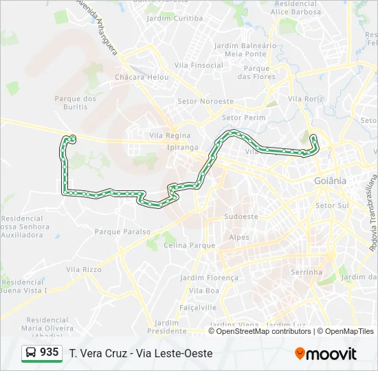 935 Bus Line Map