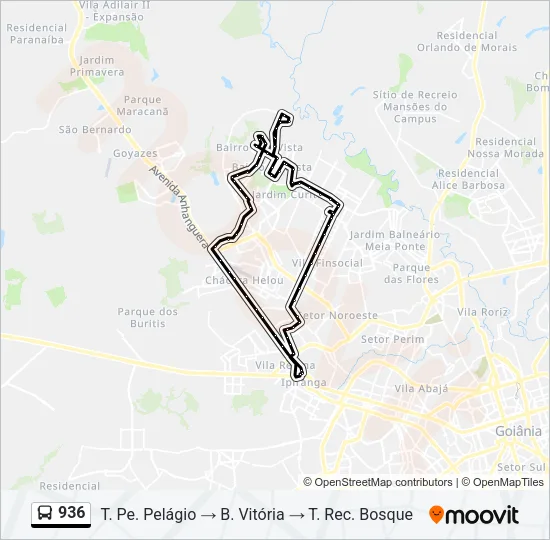 936 Bus Line Map