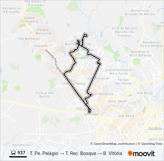 937 bus Line Map