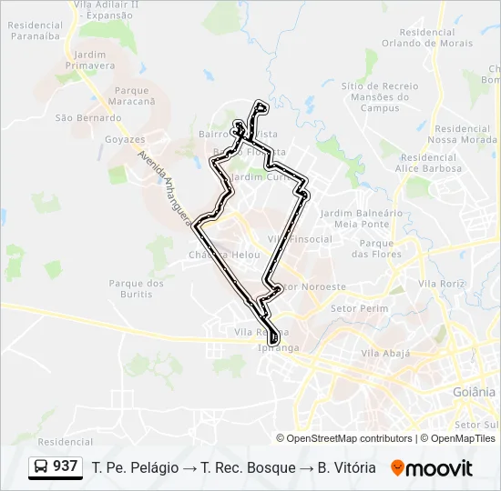 937 Bus Line Map