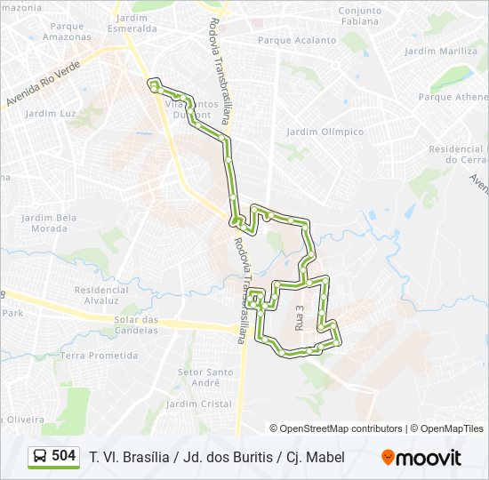 Mapa de 504 de autobús