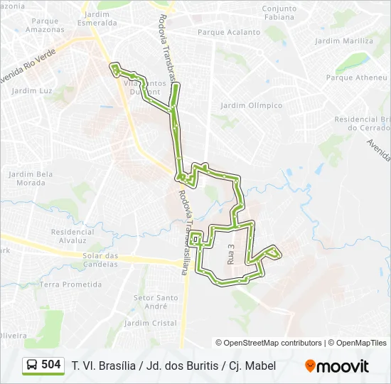504 Bus Line Map