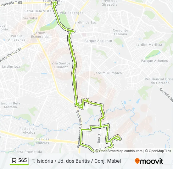 565 Bus Line Map