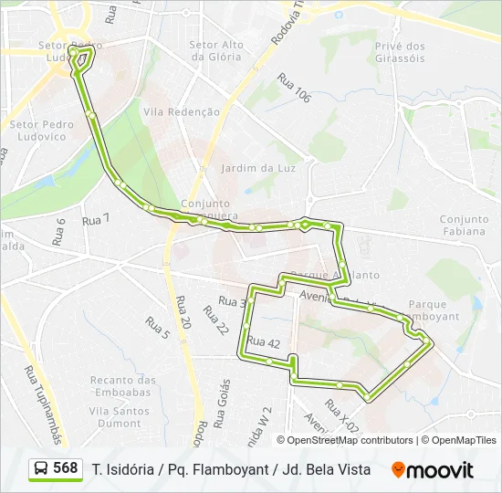 568 Bus Line Map