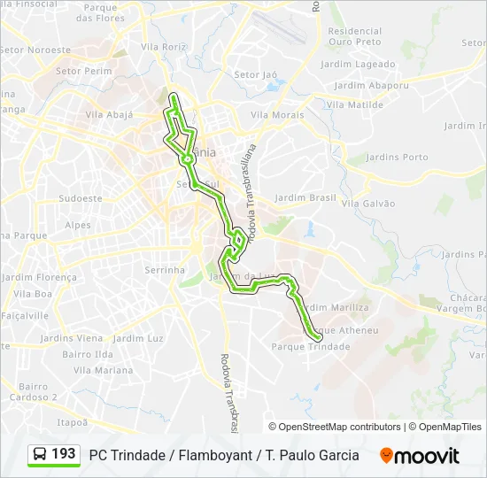 193 Bus Line Map