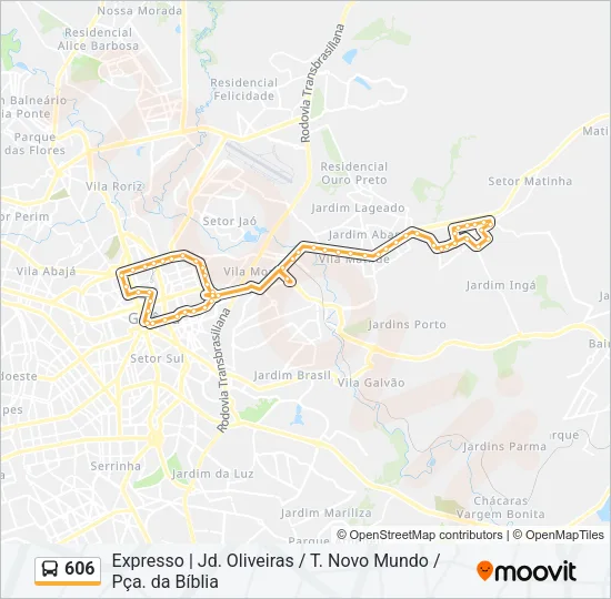 606 Bus Line Map