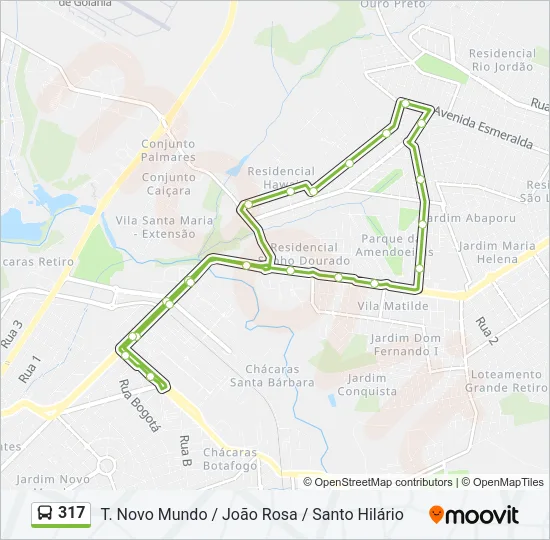 317 Bus Line Map