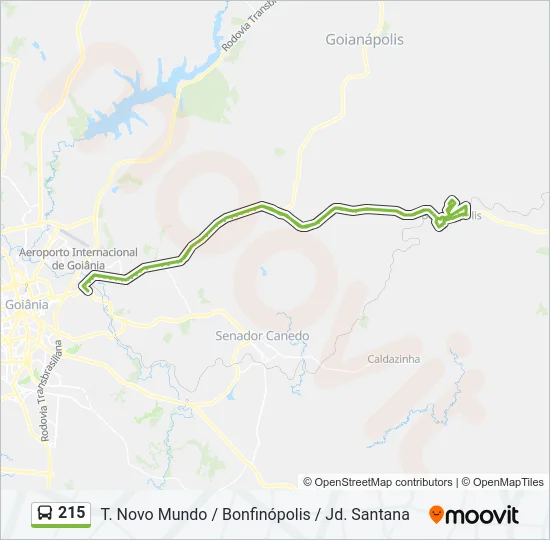 215 Bus Line Map