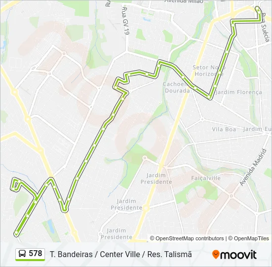 578 Bus Line Map