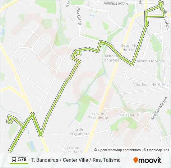 578 Bus Line Map
