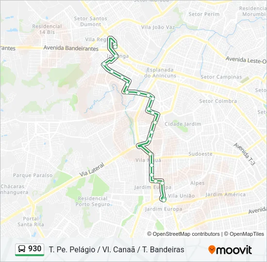 930 Bus Line Map