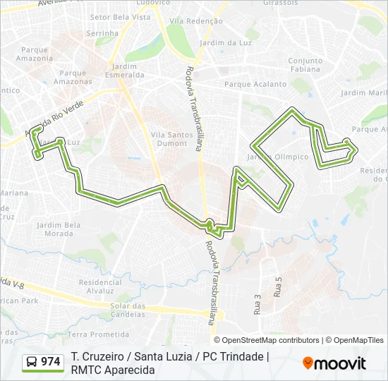 974 Bus Line Map