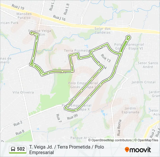 502 Bus Line Map