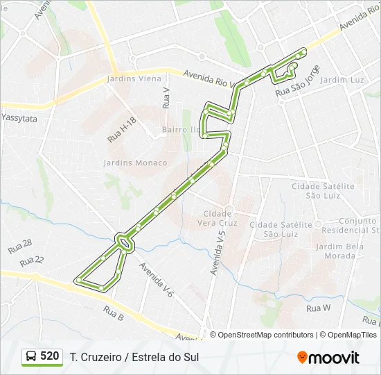 520 Bus Line Map