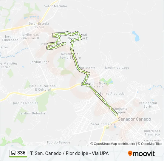 336 Bus Line Map