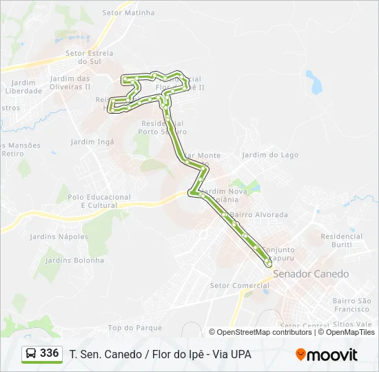 336 Bus Line Map