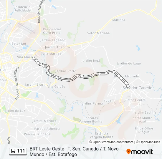 111 Bus Line Map
