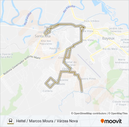 Mapa de CIRCULAR de autobús