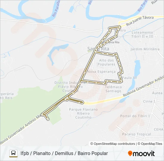 IFPB Bus Line Map