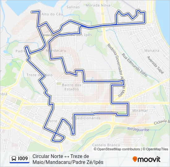 I009 Bus Line Map