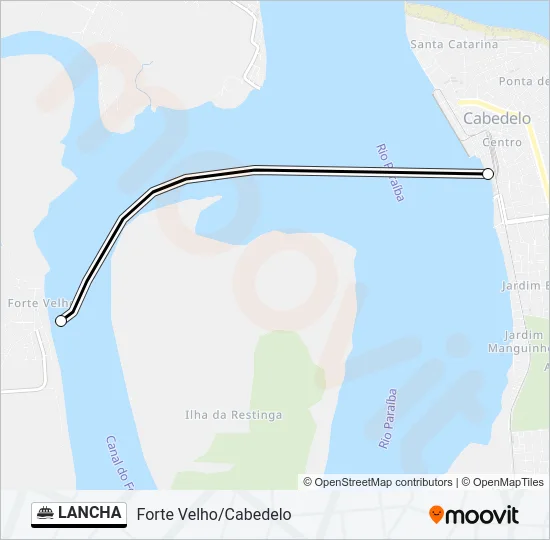 LANCHA Ferry Line Map