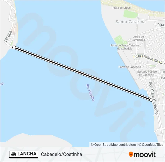 LANCHA Ferry Line Map