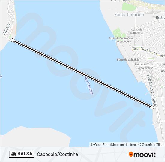 BALSA Ferry Line Map