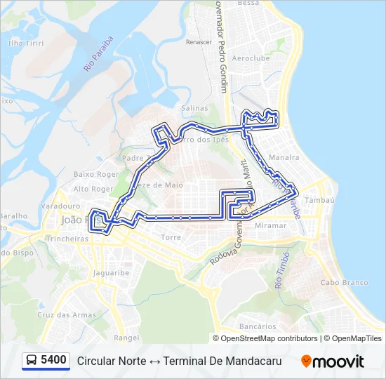 5400 Bus Line Map