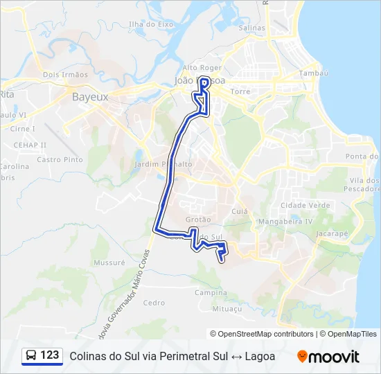 123 Bus Line Map