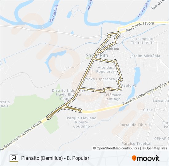 PLANALTO bus Line Map