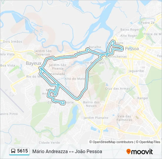 5615 Bus Line Map