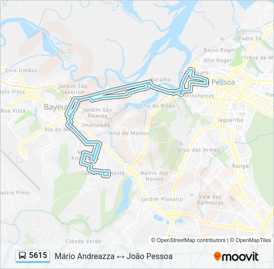 5615 Bus Line Map