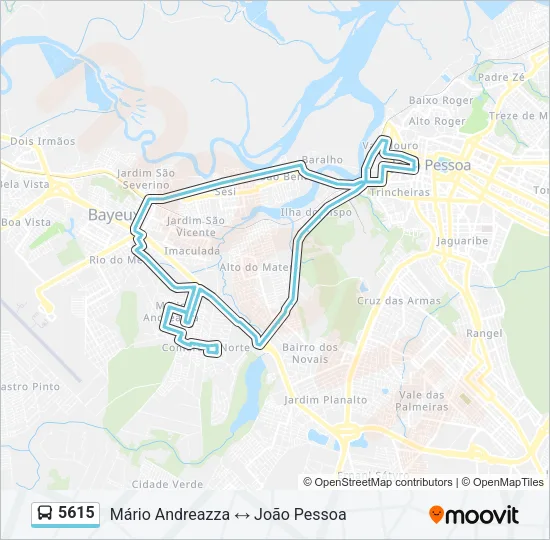 5615 Bus Line Map